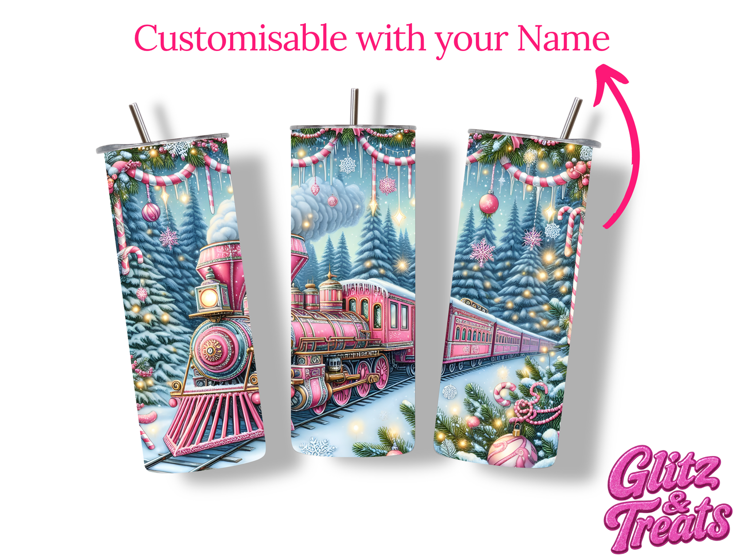 Pink Lady Christmas Express Tumbler – Limited Edition Personalised Gift