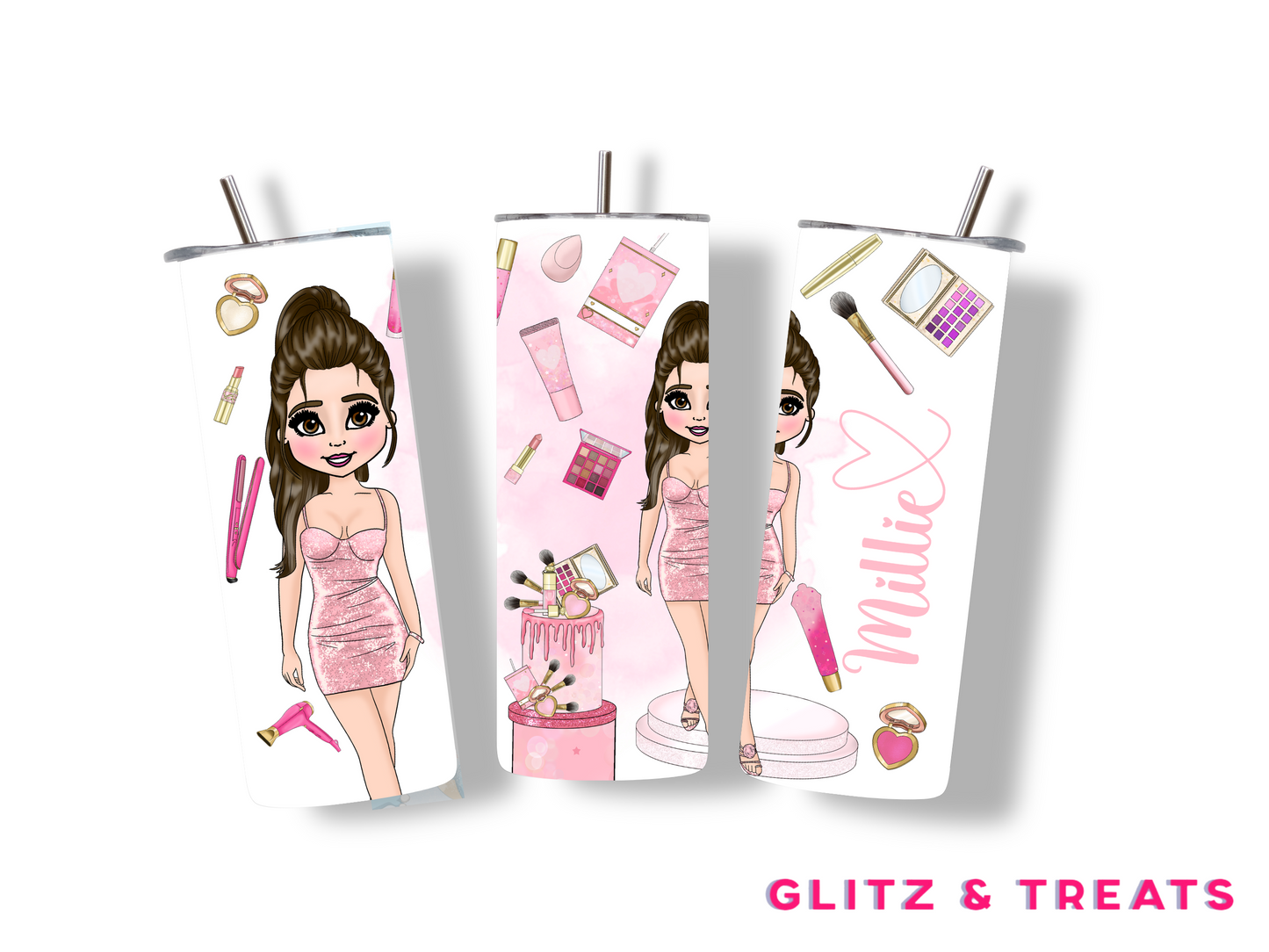 Beauty Inspired Pink Dress Dolly Tumbler
