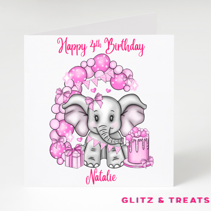 Elephant Birthday Card