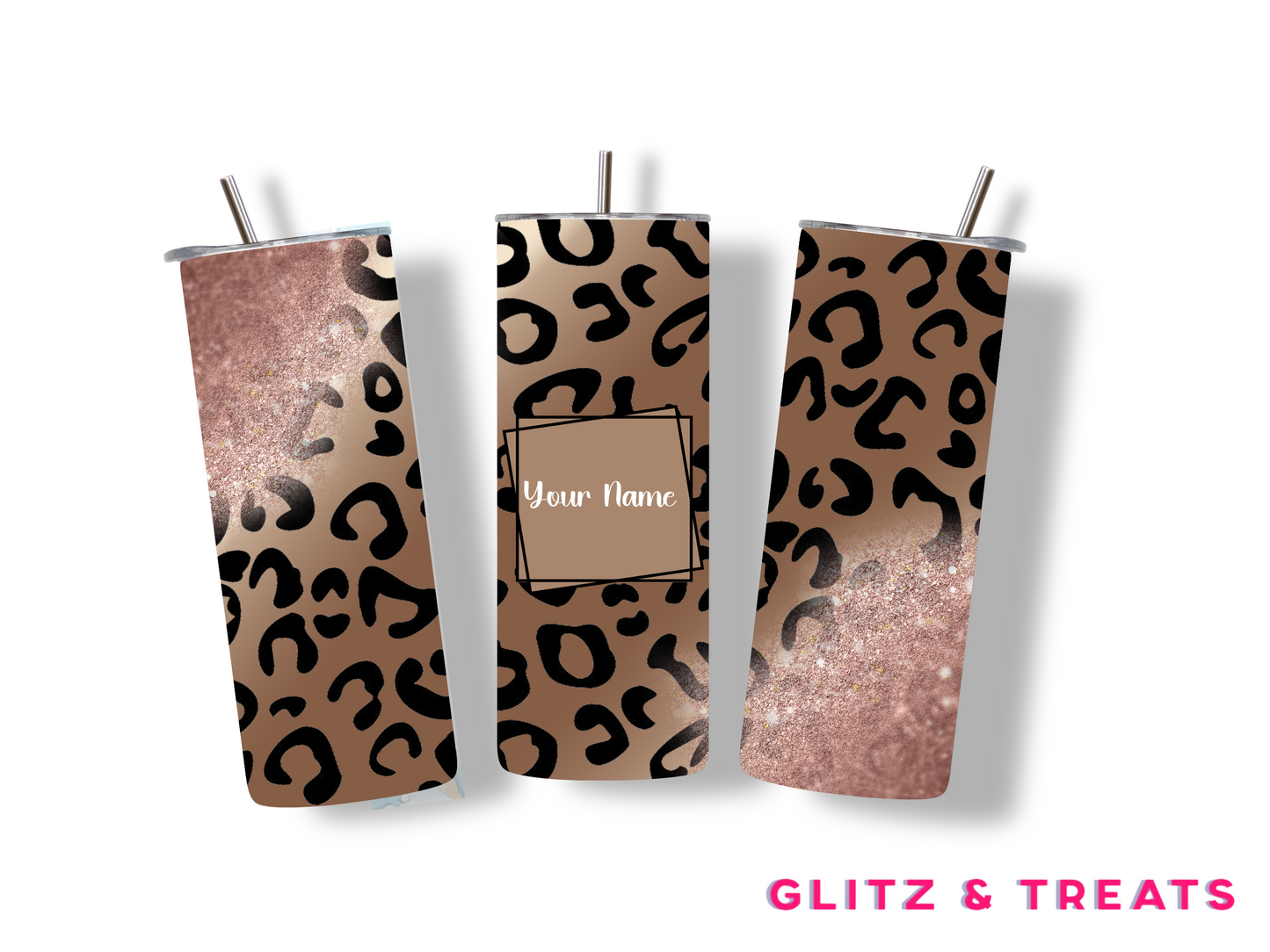 Custom Leopard Print Tumbler