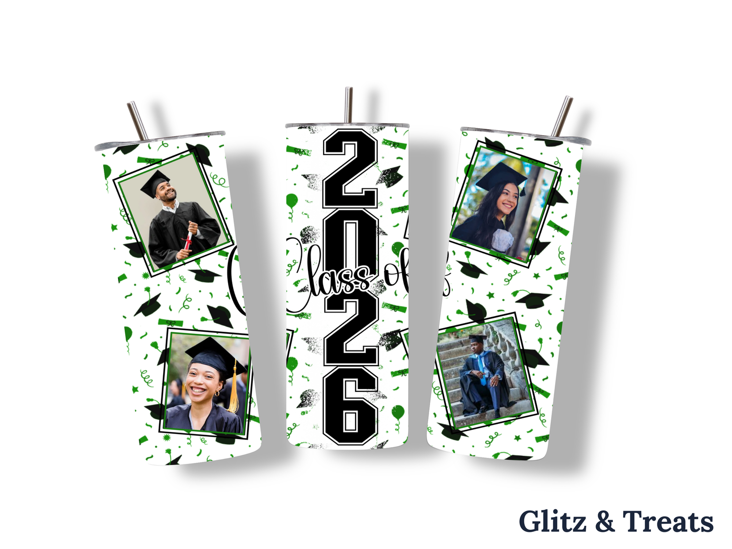 The "Class of 2026" Premium 4-Photo Graduation Tumbler
