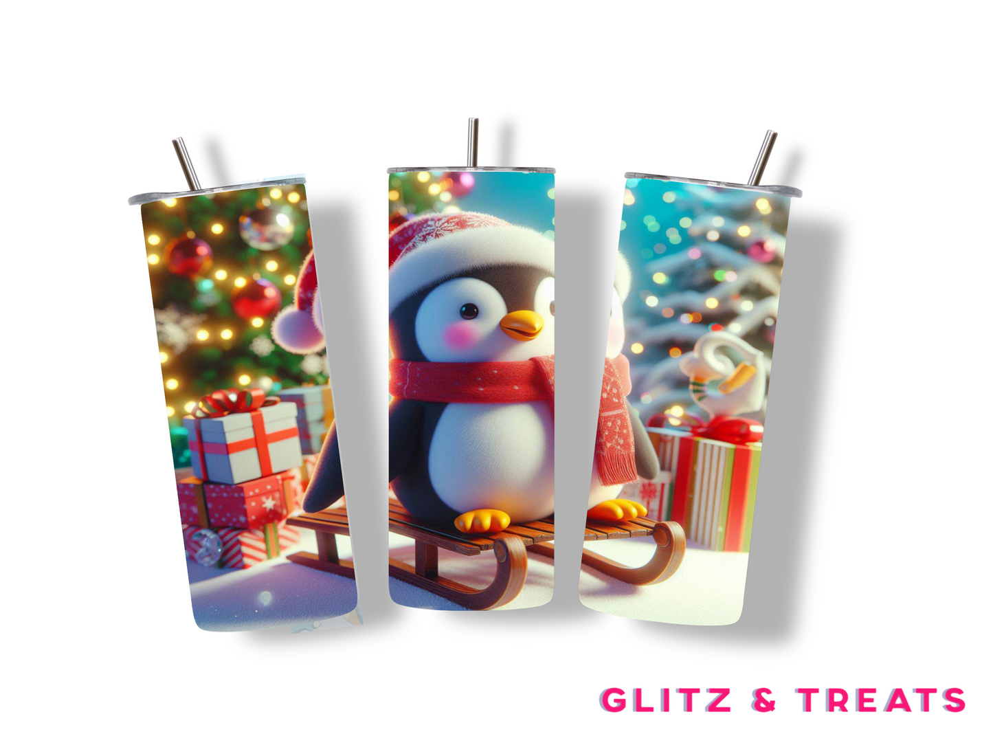 Sleigh Penguin Tumbler
