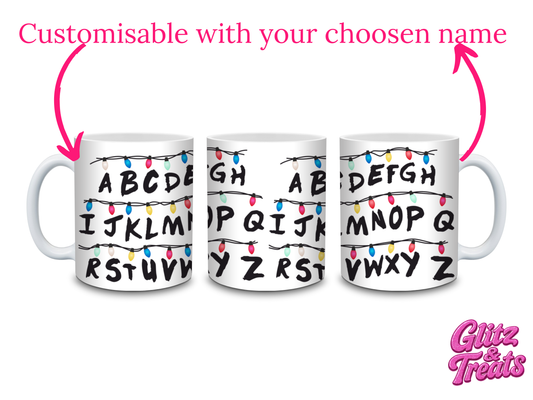 Stranger-Things Inspired Alphabet Mug (11oz)