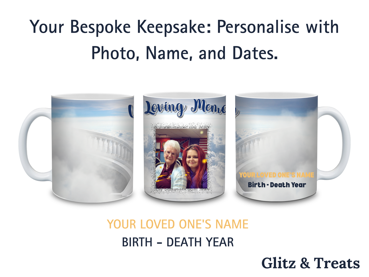 The Memorial Portrait Collection – Personalised 11oz Keepsake Mug
