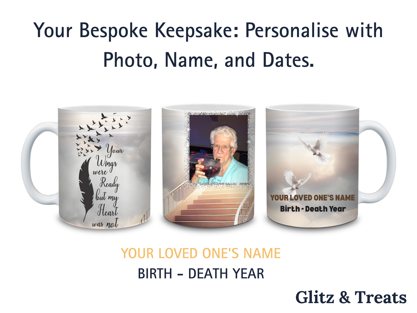 The Memorial Portrait Collection – Personalised 11oz Keepsake Mug
