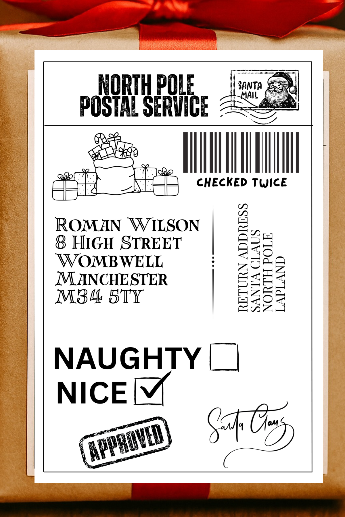 🎅✨Personalised North Pole Delivery Stickers  ✨🎁