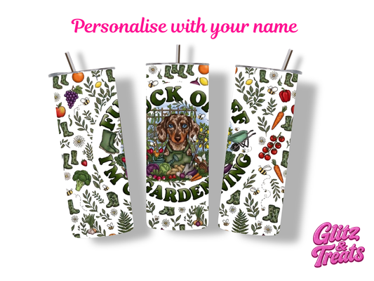 Personalised Gardening Animal 20oz Tumbler
