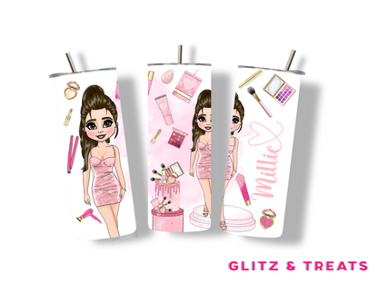 Beauty Inspired Pink Dress Dolly Tumbler